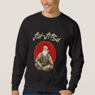Funny Jiu Jitsu Santa Brazilian Mma Bjj Pajamas Ch Lång Ärmad Tröja