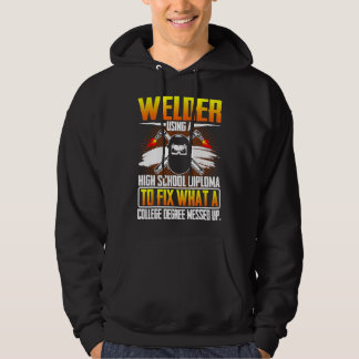 Funny Jobs Welder med högskoleexamen till F Hoodie