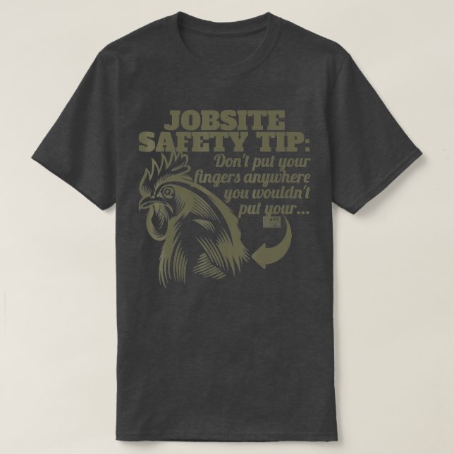 FUNNY JOBSITE SAFETY TIP FINGER FARM TUPP CHIC T SHIRT (Design framsida)