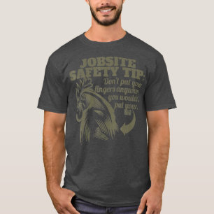 FUNNY JOBSITE SAFETY TIP FINGER FARM TUPP CHIC T SHIRT
