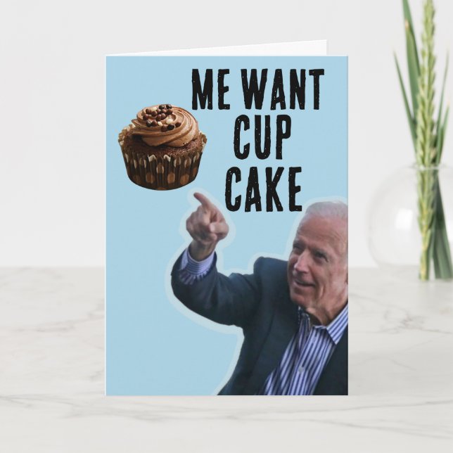FUNNY JOE BIDEN BIDEN BIRTHDAY CUPCAKE CARDS KORT (Framsida)