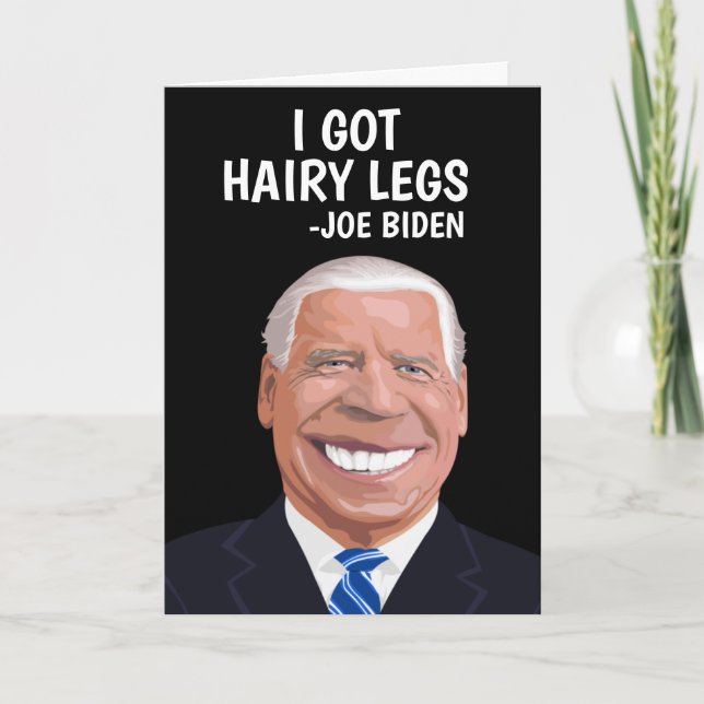 FUNNY JOE BIDEN BIRTHDAY GREETING CARD HELGKORT (Framsida)