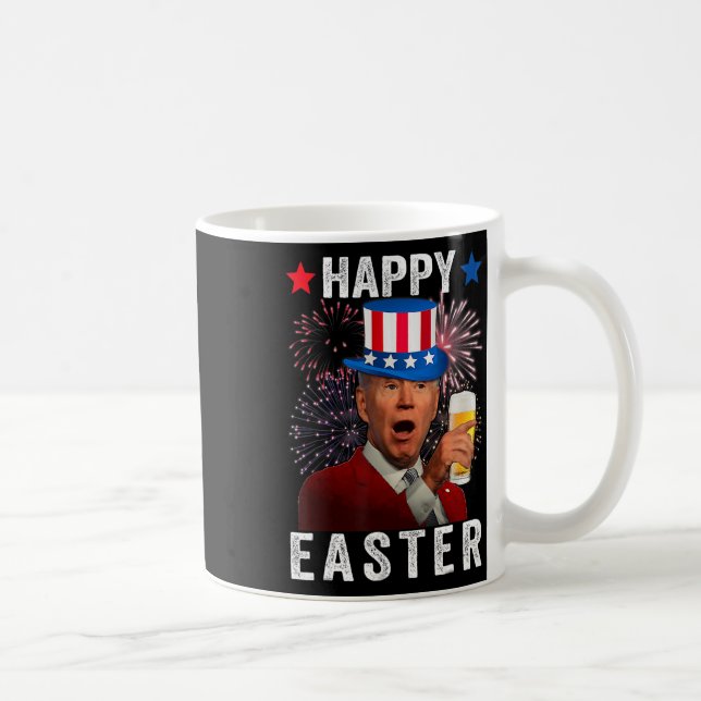 Funny Joe Biden blandade Glad påsk för 4:e J Kaffemugg (Höger)