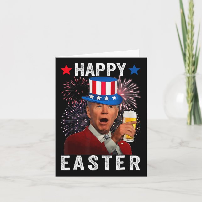 Funny Joe Biden blandade Glad påsk för 4:e J Kort (Framsida)