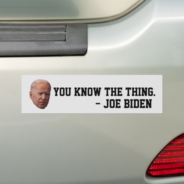 FUNNY JOE BIDEN DU KÄNNER TILL SAK-KÖPARE BILDEKAL (På Bil)