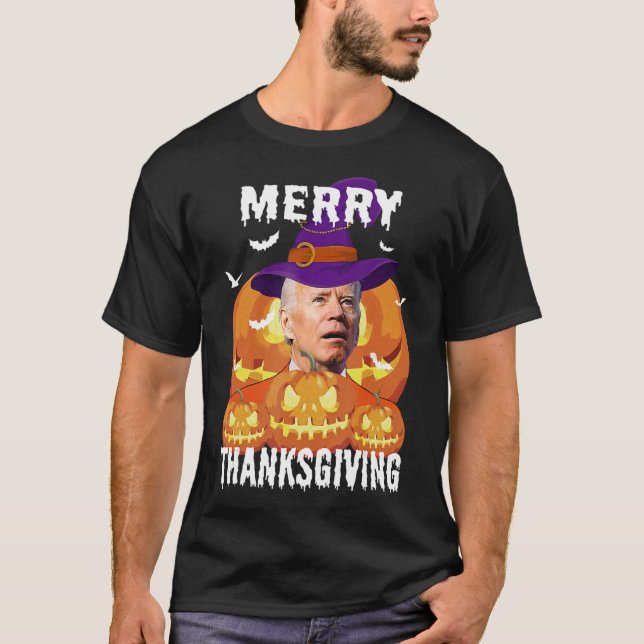 Funny Joe Biden förväxlade Thanksgiving för Ha T Shirt (Framsida)