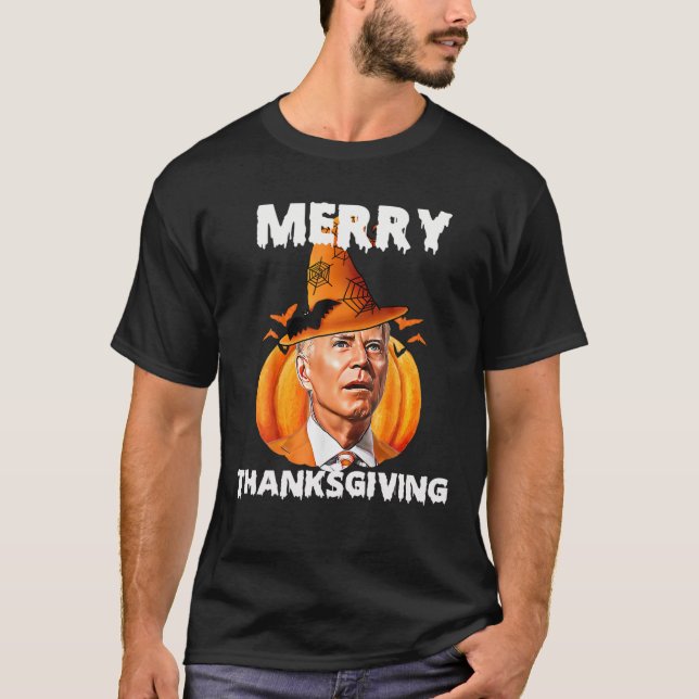 Funny Joe Biden förväxlade Thanksgiving för Ha T Shirt (Framsida)
