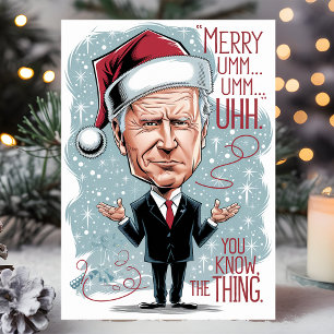 Funny Joe Biden God jul Du känner till Sak Helgkort