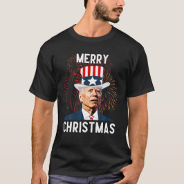 Funny Joe Biden God jul för fjärde juli T Shirt