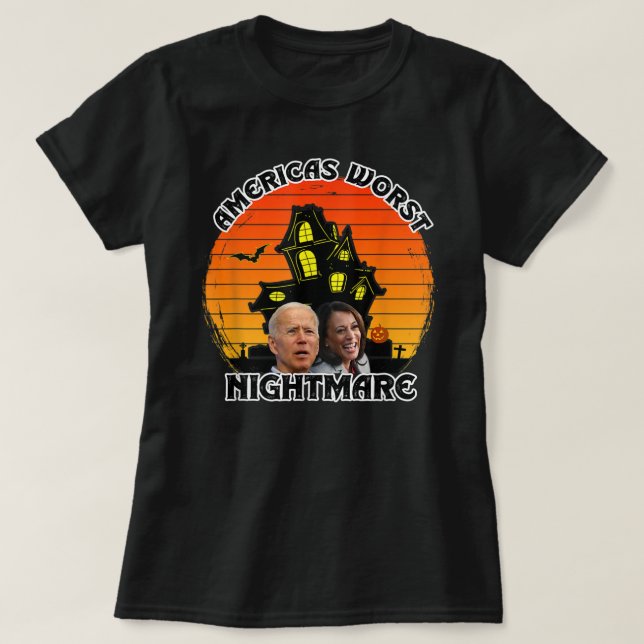 Funny Joe Biden Halloween Kamala Harris Americas N T Shirt (Design framsida)