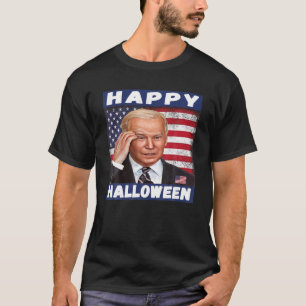 Funny Joe Biden Happy halloween 4:e juli Indepe T Shirt
