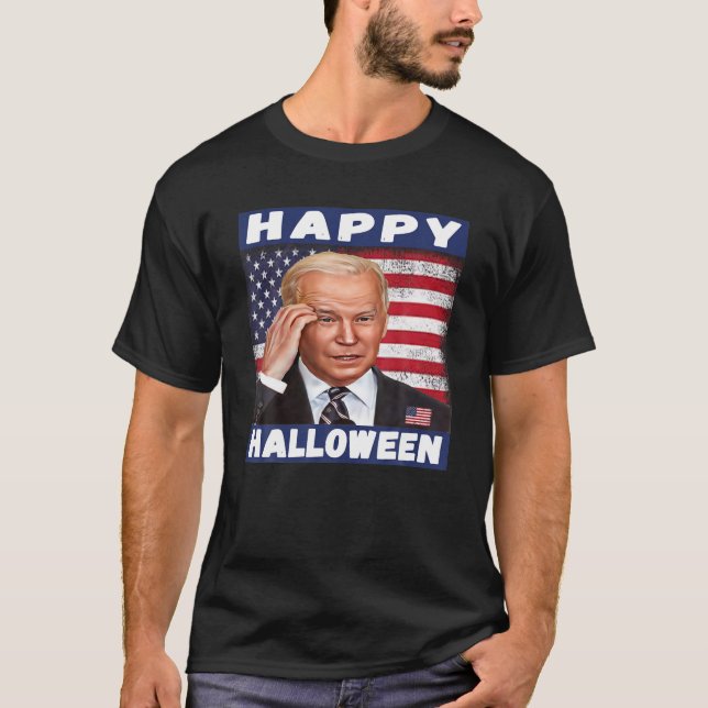 Funny Joe Biden Happy halloween 4:e juli Indepe T Shirt (Framsida)