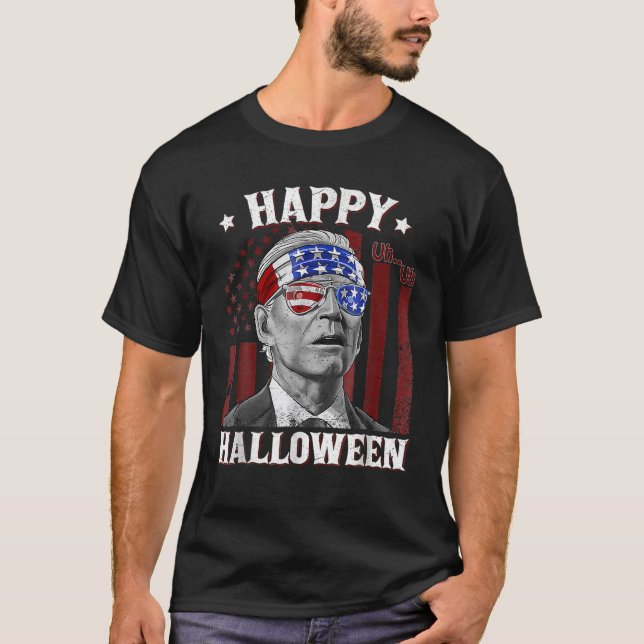 Funny Joe Biden Happy Halloween Confused 4Th Of Ju T Shirt (Framsida)