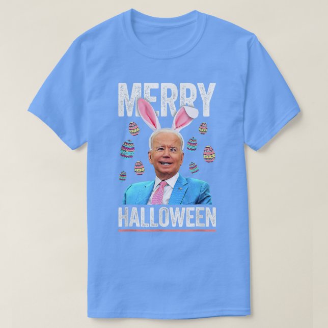 Funny Joe Biden Happy halloween Confused Påsk Da T Shirt (Design framsida)