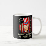 Funny Joe Biden Lycklig 4:e Fars dag-sjöfarten 4 Kaffemugg<br><div class="desc">Funny Joe Biden Lycklig 4:e av Fars dag-fartyg 4:e juli</div>