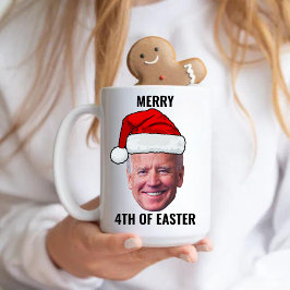 Funny Joe Biden Lycklig 4:e julen i Påsk Kaffemugg