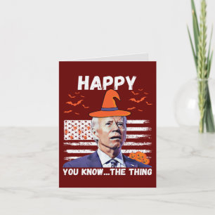 Funny Joe Biden Lycklig Du känner till Sak Hallowe Helgkort