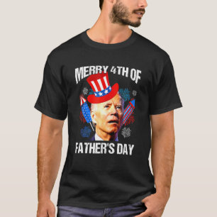 Funny Joe Biden Merry 4:e juli blandade Far" T Shirt