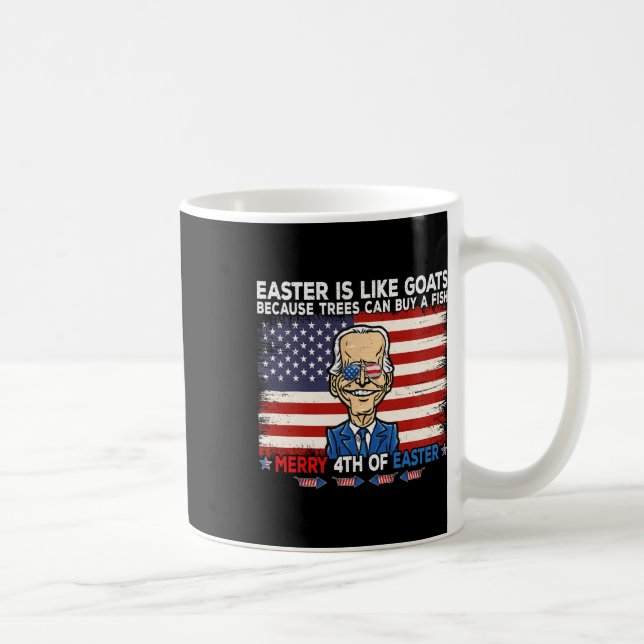 Funny Joe Biden Merry 4:e Påsk design fjärde Kaffemugg (Höger)