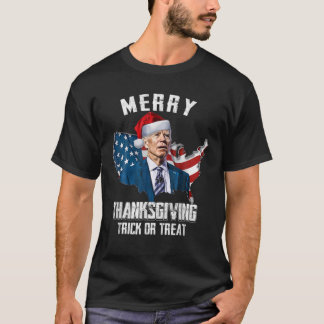 Funny Joe Biden Merry Thanksgiving USA flagga Anti T Shirt