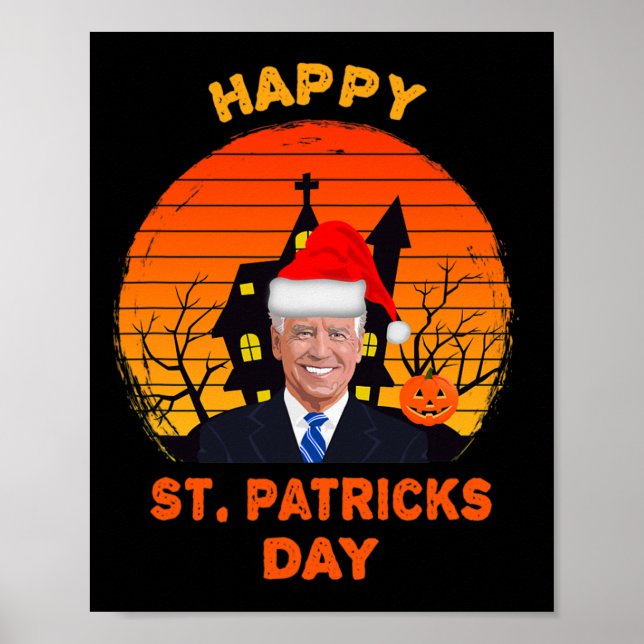 Funny Joe Biden St Patrick jul Joe Biden Hal Poster (Framsidan)