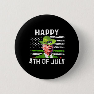 Funny Joe Biden St patricks day Lycklig 4 juli Knapp