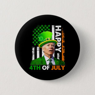 Funny Joe Biden St patricks day Lycklig 4 juli Knapp