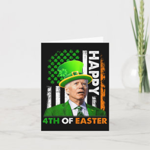 Funny Joe Biden St patricks day Lycklig 4 juli Kort
