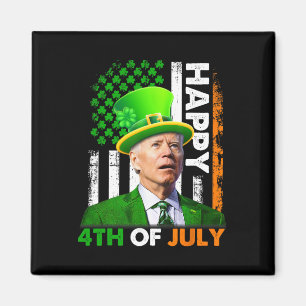 Funny Joe Biden St patricks day Lycklig 4 juli Magnet