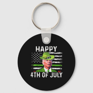 Funny Joe Biden St patricks day Lycklig 4 juli Nyckelring