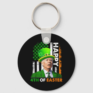 Funny Joe Biden St patricks day Lycklig 4 juli Nyckelring