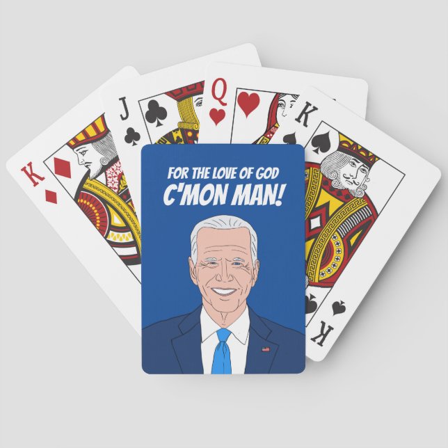 Funny Joe Biden tecknad och humoristisk politik Casinokort (Baksidan)