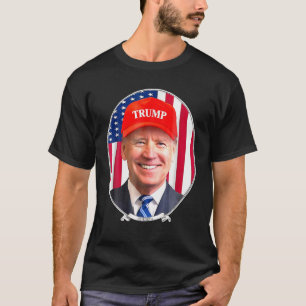 Funny Joe Biden Wearing Hat Trump T Shirt