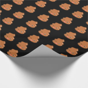 Funny Joke Brown Poop Novelty Black Presentpapper
