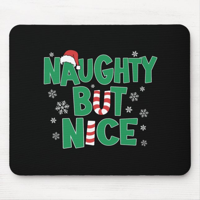 Funny Joke Christmas Humor Naughty But Nice T Shir Musmatta (Framsidan)