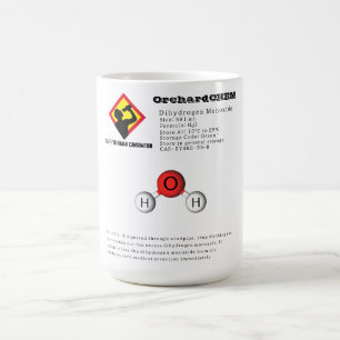 Funny Joke Divätemonoxid (H2O)-kemi Kaffemugg