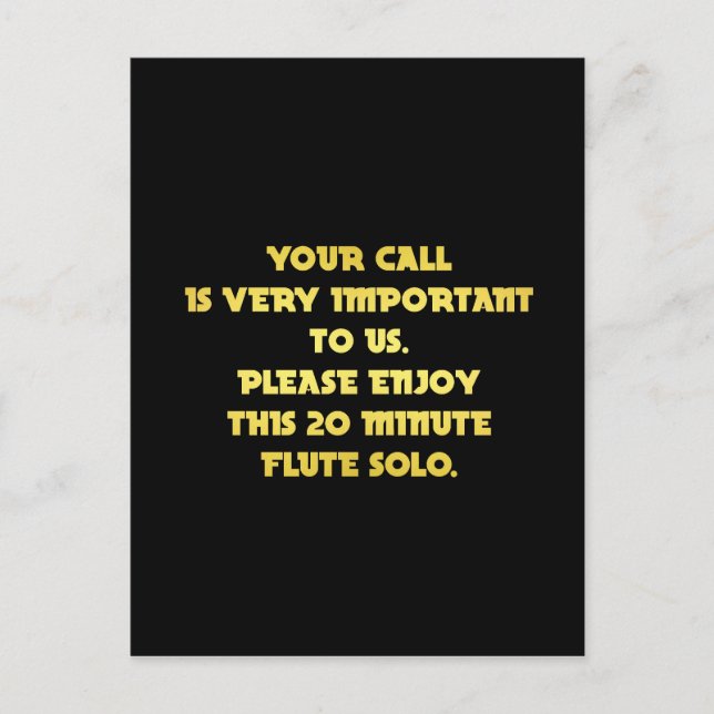 Funny Joke för telefonkundtjänst Vykort (Framsida)