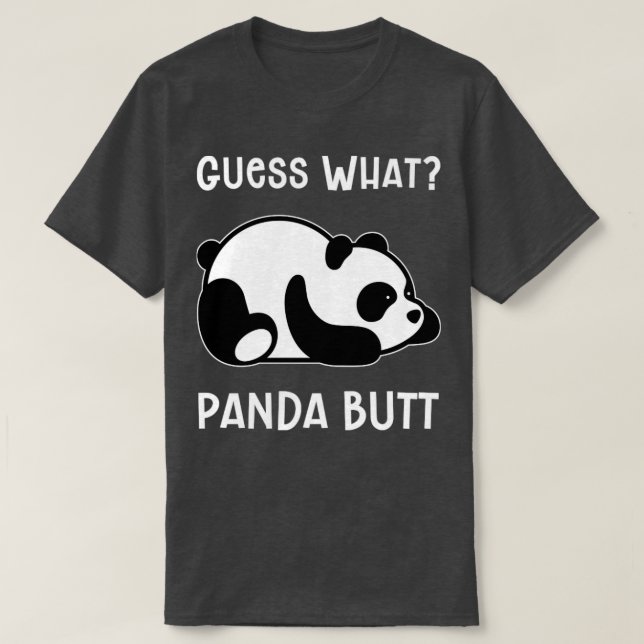 Funny Joke Gissa vilken Panda Butt T Shirt (Design framsida)