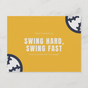 Funny Joke Gult Baseball Vykort