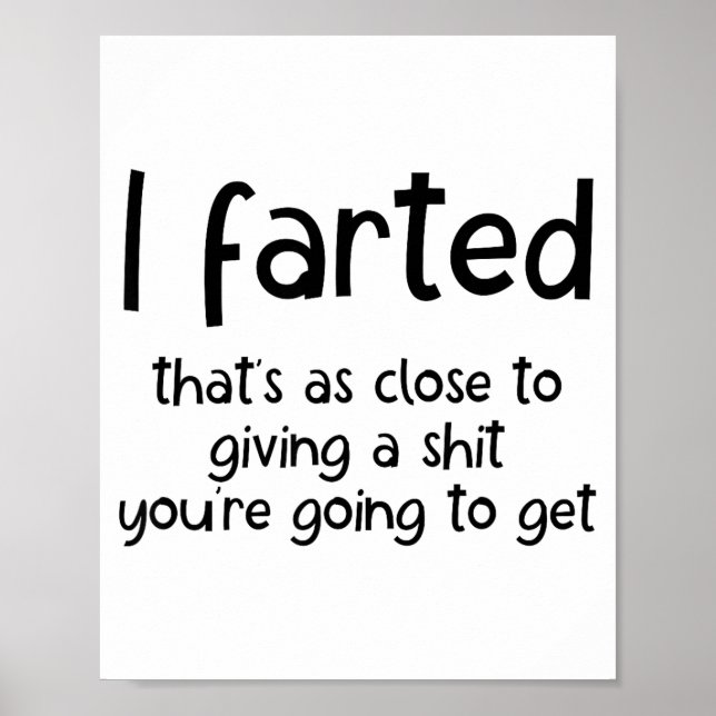 Funny Joke Meme , I Farted That's As Close To Givi Poster (Framsidan)