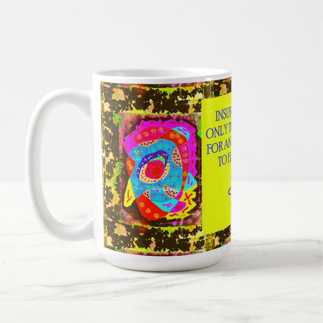 Funny Joke with art pattens message Kaffemugg (Vänster)