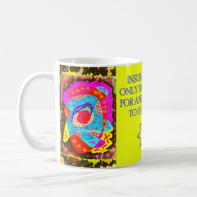 Funny Joke with art pattens message Kaffemugg (Vänster)