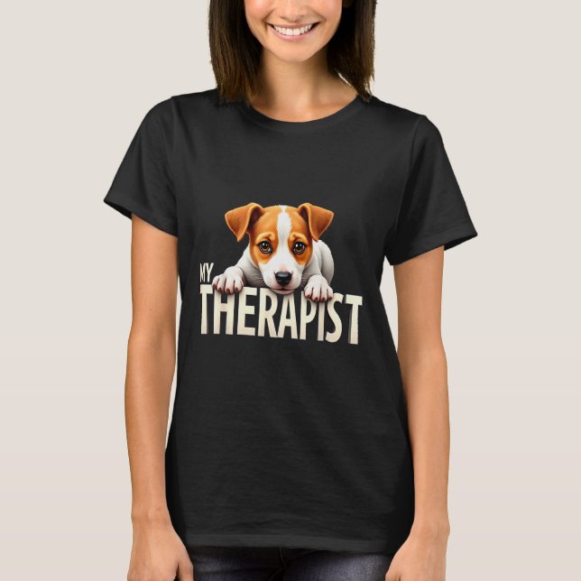 Funny Jrt Puppy My Therast Jack Russell Terrier Do T Shirt (Framsida)