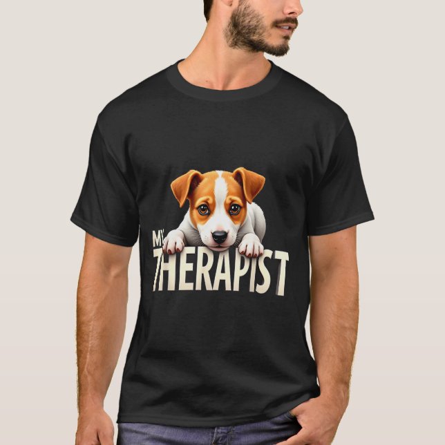 Funny Jrt Puppy My Therast Jack Russell Terrier Do T Shirt (Framsida)