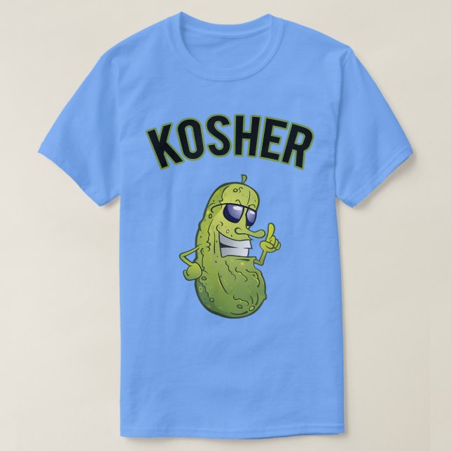 Funny judisk Kosher Pickle Chanukah-Roligt T Shirt (Design framsida)