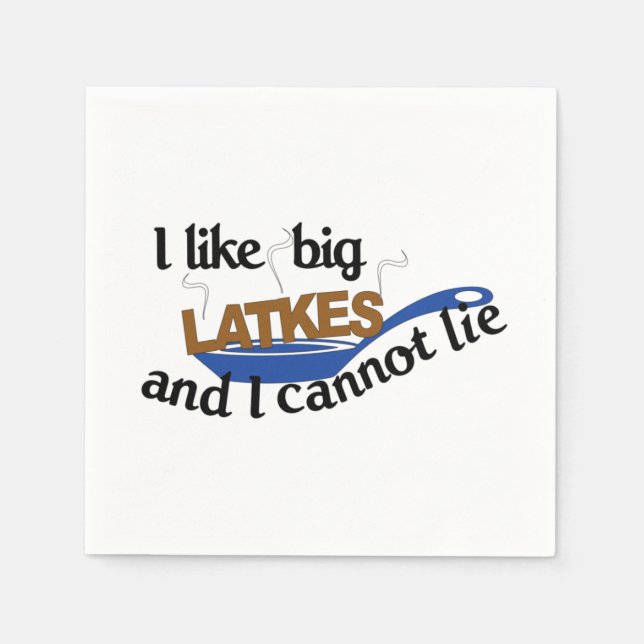 Funny judisk Latke Hanukkah napkins Pappersservett (Framsidan)