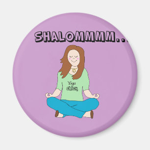 Funny judisk Yoga Chick Shalommm Magnet