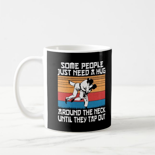 Funny Judo Jiu Jitsu Martial Arts Humor Kaffemugg (Vänster)
