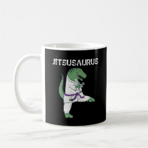 Funny Jujitsu, T-Rex Jiu Jitsu Black Bälte-presen Kaffemugg