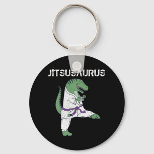 Funny Jujitsu, T-Rex Jiu Jitsu Black Bälte-presen Nyckelring